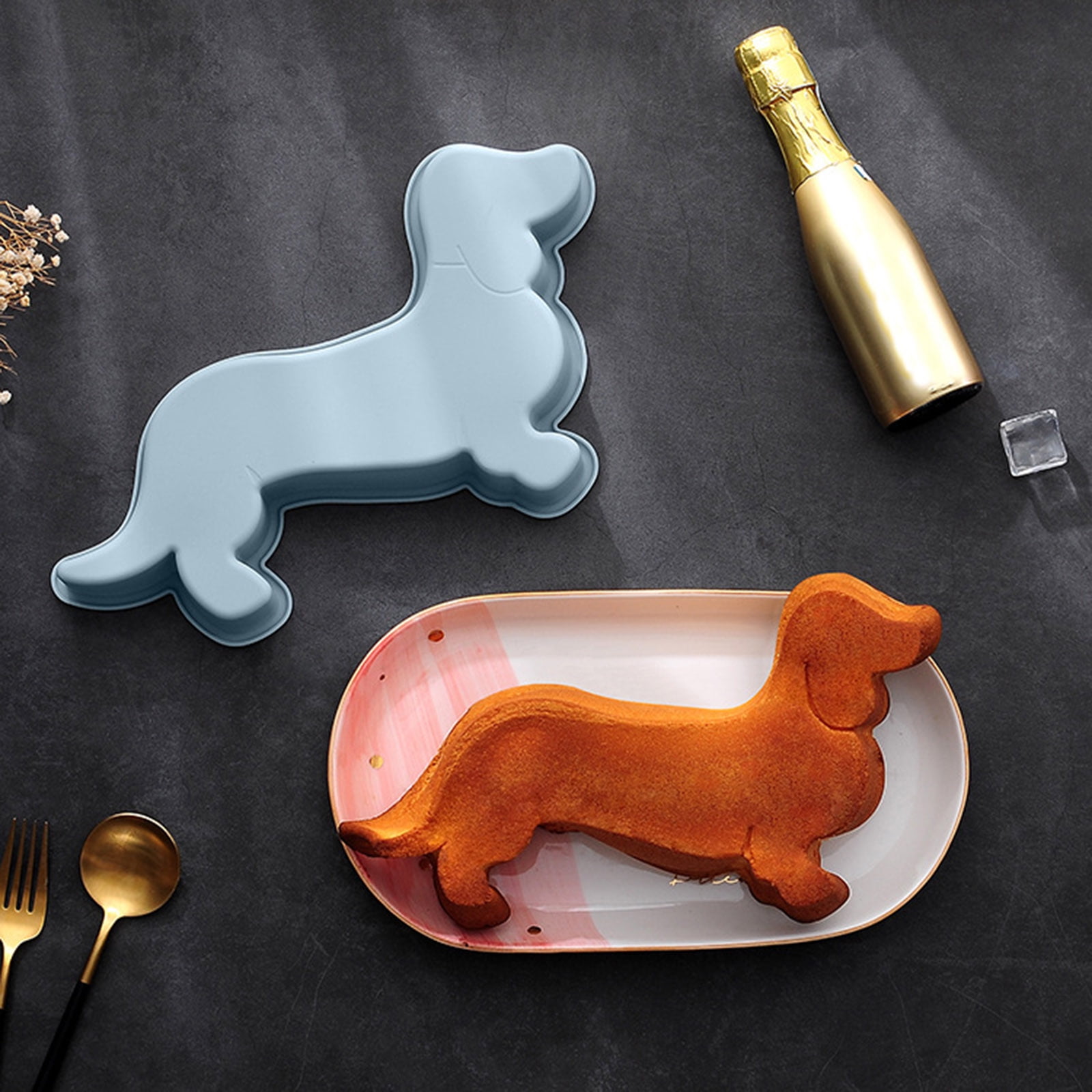 Dachshund Dog Shaped Chocolate Ice Cube Silicone Reusable Mold Candy Treats