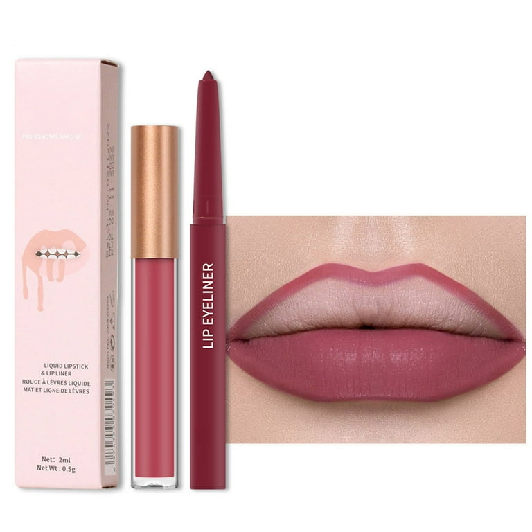 Velvet Nude Matte Liquid Lipsticks Non-Sticky Cup Long Lasting Lip Glaze  For Women Girls Daily Makeup