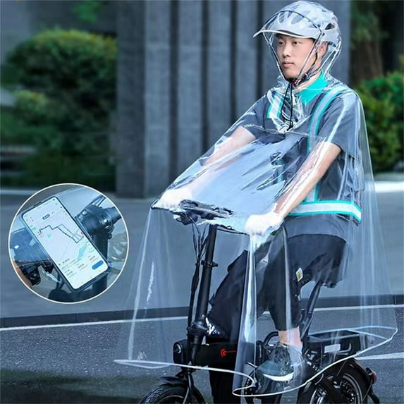Pkeoh Bike Bicycle Bike Accessories Raincoat For Mobility Scooter Riders