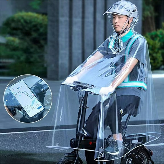 Pkeoh Bike Bicycle Bike Accessories Raincoat For Mobility Scooter Riders