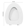 thumbnail image 1 of Pkeoh Soft Elongated Vinyl Toilet Seat Soft Vinyl Cover With Comfort Foam Cushioning - Fits All Standard Size Fixtures - Easy To Install (2Pc）, 1 of 4