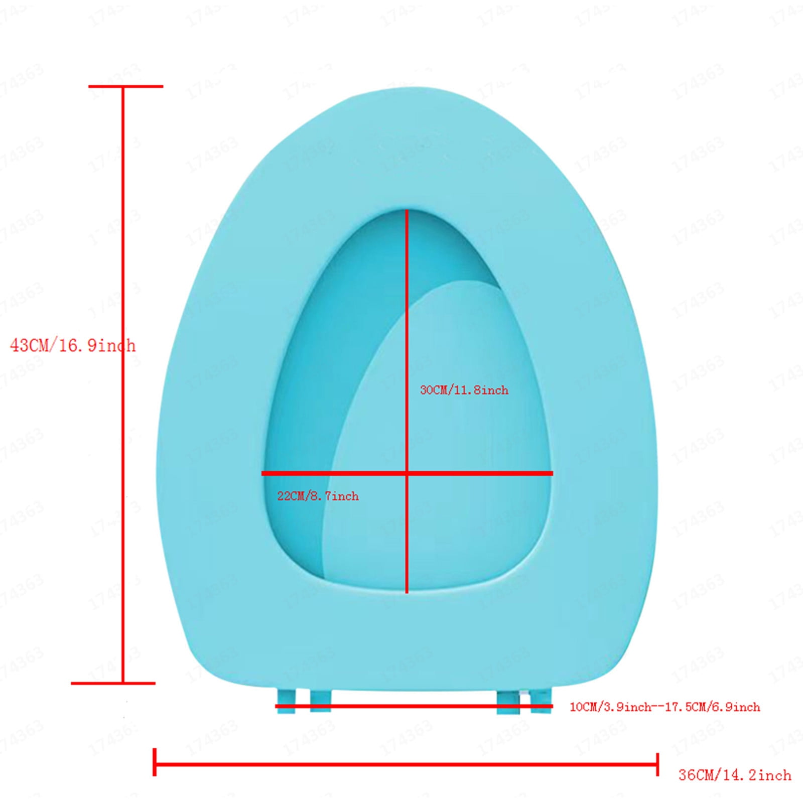 Pkeoh White Elongated Soft Vinyl Toilet Seat