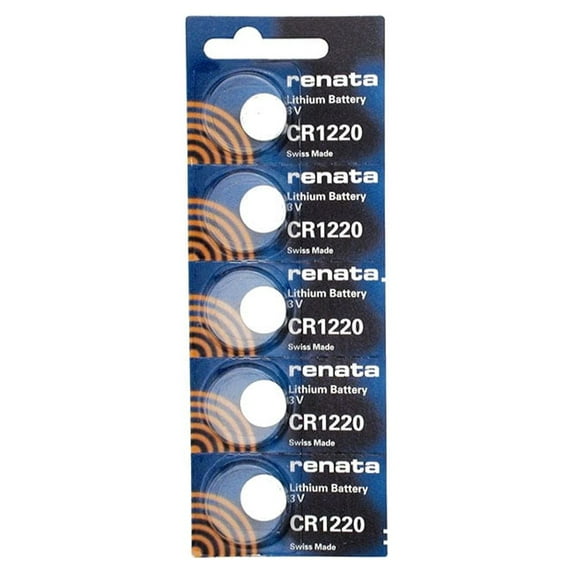 Pkg/5 Type CR1220 Renata Swiss Lithium Batteries