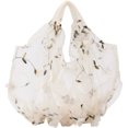 thumbnail image 1 of Pkhoxwe Embroidery Flower Handbag Transparent Mesh Shopping Bag Beach Mesh Tote Bag for Women Travel Shopping Daily Use, 1 of 7