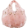 thumbnail image 1 of Pkhoxwe Embroidery Flower Handbag Transparent Mesh Shopping Bag Beach Mesh Tote Bag for Women, 1 of 7