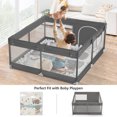thumbnail image 1 of Pkinoicy Baby Playpen with Mat, Small Baby Play Pen(47x47inch), Playpen for Babies and Toddlers, Baby Pen for Apartment, 1 of 7