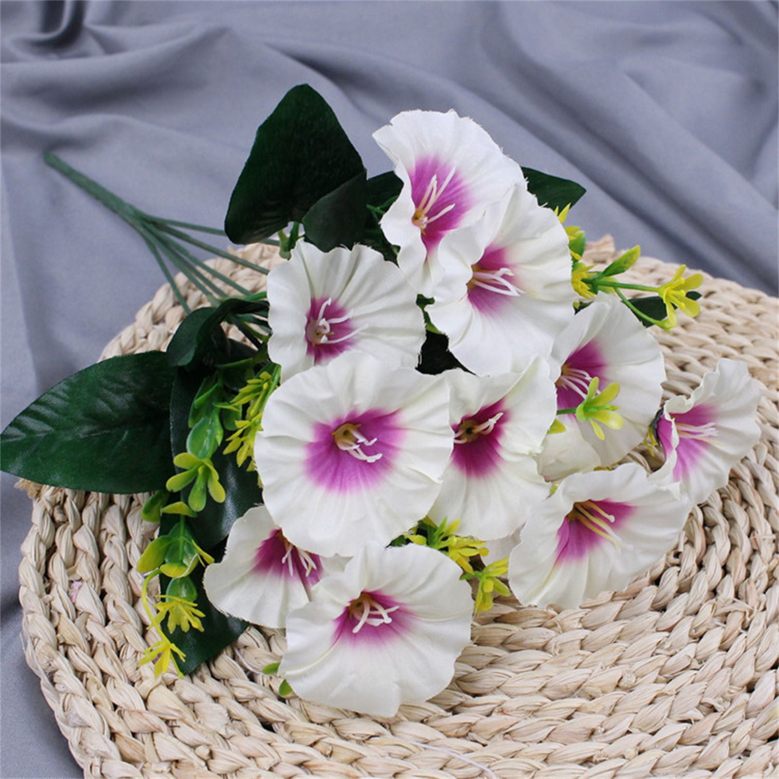 Pkliwoa Artificial Flowers,6 Artificial Flower Bouquets Of Morning
