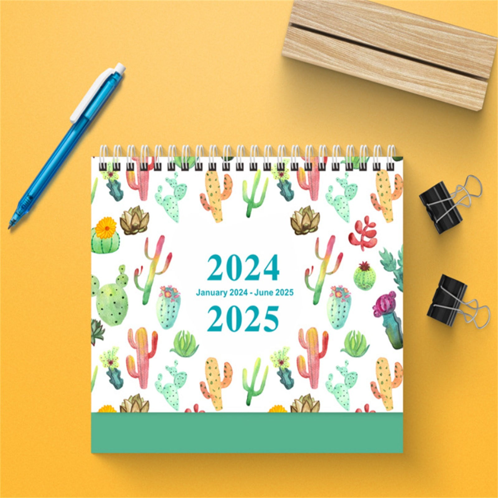 Pkliwoa Calendar 20242025,2024 English Creative Simple Desk Calendar