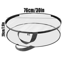 Pklyzj 30/36 Inch Christmas Wreath Storage Container Clear Wreath Storage Bags PVC Waterproof Wreath Bags Dual Zippers and Handles for Holiday Xmas Artificial Garland Wreath