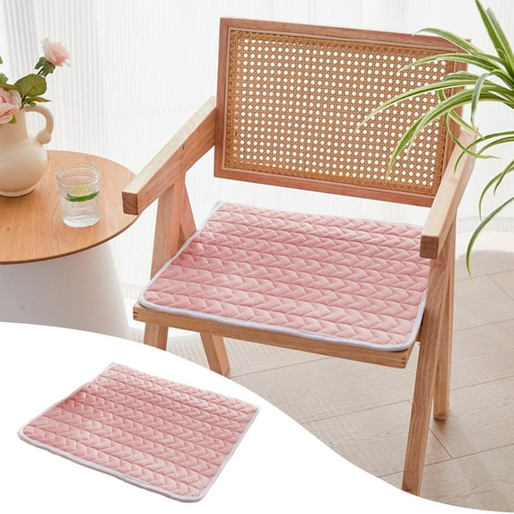 Pklyzj Chair Seat Cushion - 16x16in Memory Foam Square Thin Non-Slip Pads for Kitchen, Dining, Office Chairs and Car Seats - Comfort and Back Pain Relief