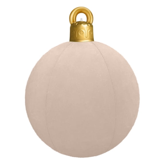 Pklyzj Christmas Decorations,24 Inch Giant Inflatable Velvet Christmas Balls Inflatable Flocked Christmas Ball Large Holiday Inflatables Outdoor Decorations Christmas Blow Up Yard Decor Gi Christmas