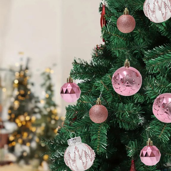Pklyzj Christmas Decorations,24Pcs Christmas Ball Ornaments Tree Decorations Christmas Bulbs Ornaments For Christmas Tree Ornaments Tree Skirt Home Party Holiday Decor,Christmas Decor on Clearance