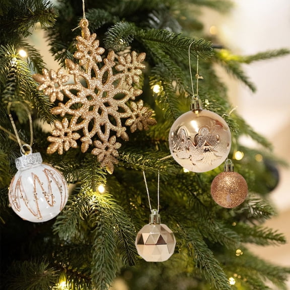 Pklyzj Christmas Decorations,24Pcs Christmas Ball Ornaments Tree Decorations Christmas Bulbs Ornaments For Christmas Tree Ornaments Tree Skirt Home Party Holiday Decor,Christmas Decor on Clearance