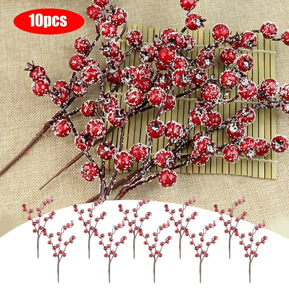 Pklyzj Christmas Decorations,Christmas Branches Artificial Christmas Branches DIY Crafts Faux Christmas Branches For Xmas Indoor Outdoor Home Decor 10pcs Combination Package,Christmas Gifts
