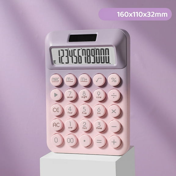 Pklyzj Clearance under $5 Solar Calculator High Color Dopamine 12 Bit Mechanical Key Scientific Computer