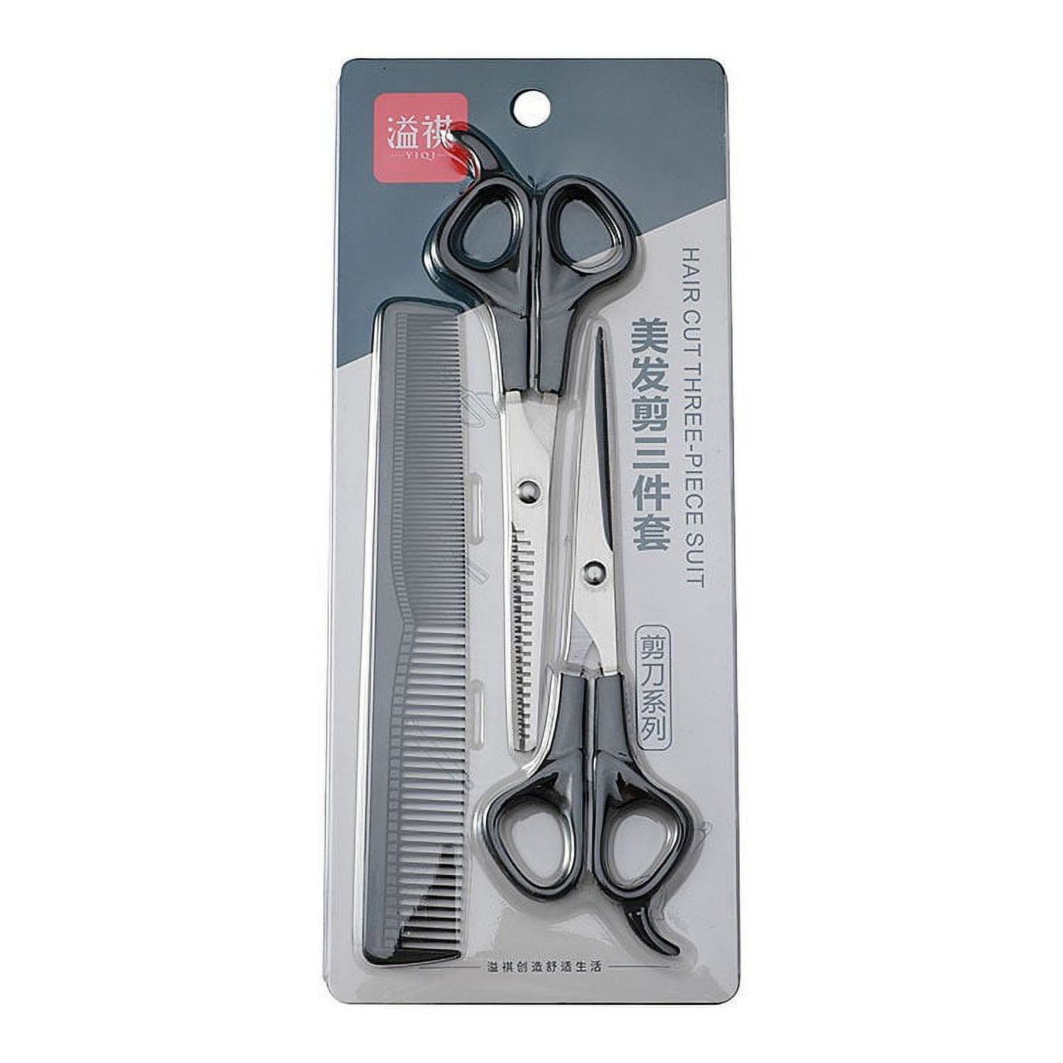 Pklyzj Deals,Hair Cutting Scissors Kit Bangs Cut Flat Cut Comb Hairdressing Set,Gift for women