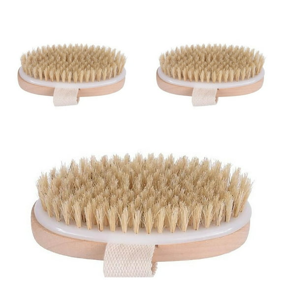 Pklyzj Dry Brushing Body Brush, Natural Bristle Dry Brush, Exfoliating Body Brush for Lymphatic Drainage, Cellulite Brush for Body, Improving Skin Health