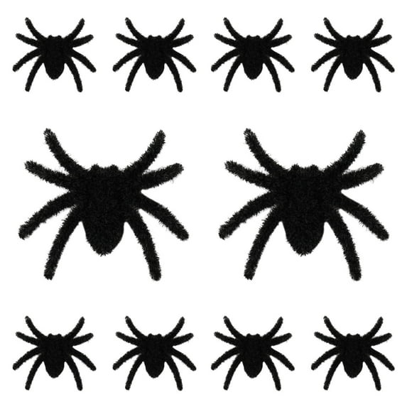 Pklyzj Halloween Spider Decorations Outdoor Indoor 10 Pcs Outside Spiders Decorations Scary Creep Small Spider Props for Outside Yard Porch Garden Decor Haunted House 2.75in