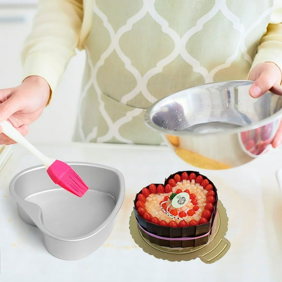 Pklyzj Heart Shaped Cake Pan, Aluminum Heart Cake Mold, Heat-Resistant Baking Cake Pan for Wedding, Party, Family Occasions, Chocolate, Bread.