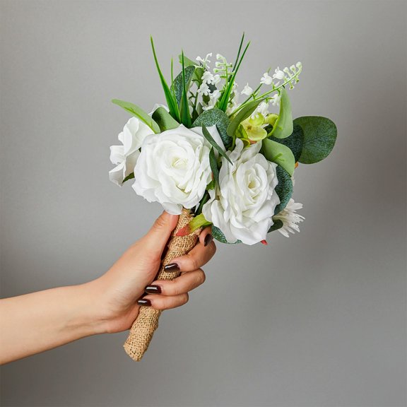 Pklyzj Holiday Savings New Wedding High Sense Bride Holding Flowers Sisters Bridesmaid Holding Flowers Small Bouquet on Clearance