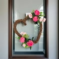 thumbnail image 1 of Pklyzj Holiday Savings Valentine's Day Love Flower Wreath Door Hanging Decoration Weaving Simulation Flower on Clearance, 1 of 6