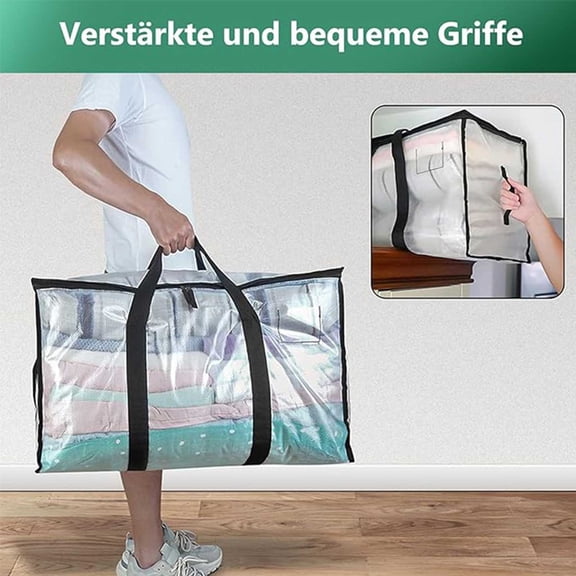Pklyzj Moving Bags Heavy Duty ,College Clear Packing Bags for Moving Clothes, Moving Supplies&Boxes with Zippers and Handles, Storage Bags Moving Totes Camping Essentials,School Supplies