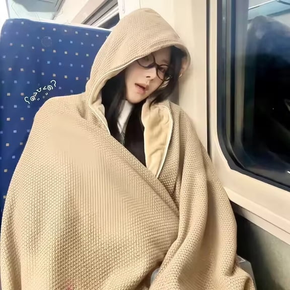 Pklyzj Portable Heated Shawl, Soft Zipper Heated Shawl Wraps for Women Cordless, Washable USB Electric Heated Throw Blanket for Home Car Travel Camping Office Use 59*28in