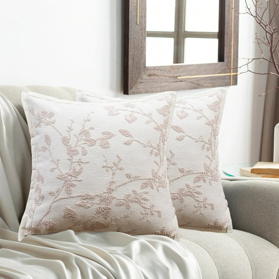 Pklyzj Sofa Cushion Throw Pillow Covers 18x18 Inch Soft Printed Decorative Cushion Cases for Couch Sofa Bed Solid Home Decor Pillowcases Pillowcase Not Included 1pcs