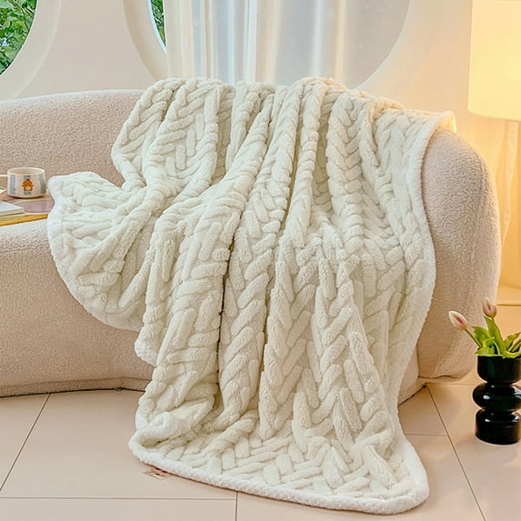 Pklyzj Throw Blanket,Decorative Soft Throw Blanket For Couch Warm Cozy Velvet Flannel Blanket For All Seasons Lightweight Comfy Checkered Blanket For Sofa Bed on Clearance