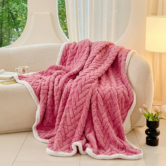 Pklyzj Throw Blanket,Decorative Soft Throw Blanket For Couch Warm Cozy Velvet Flannel Blanket For All Seasons Lightweight Comfy Checkered Blanket For Sofa Bed on Clearance