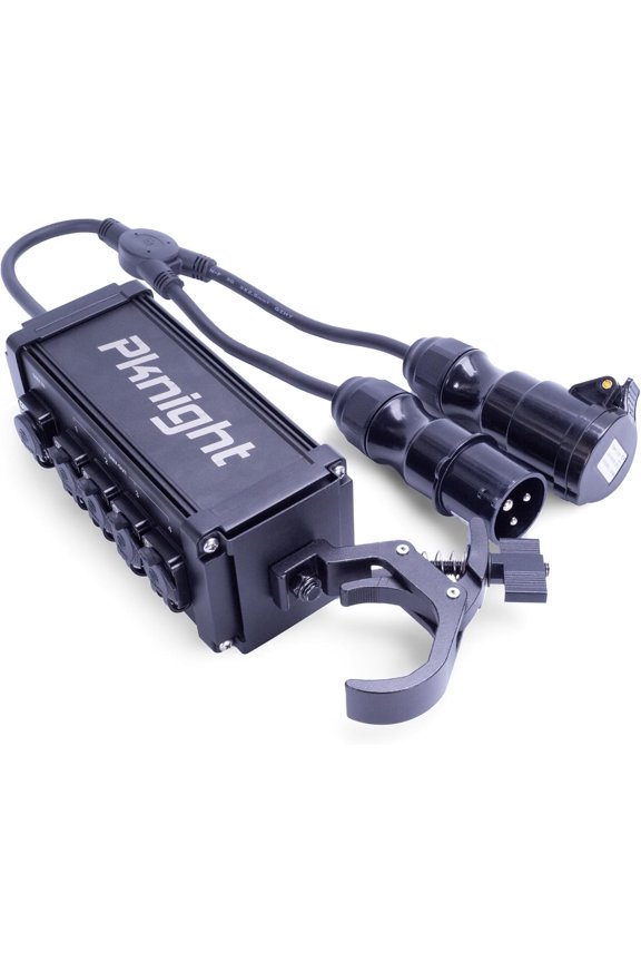 4-Way DMX/RDM Splitter, IP67 Waterproof Lighting Signal Booster with 16A Power Loop, Outdoor DMX Distributor for Stage, DJ, and Events