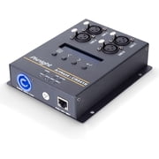 Pknight ArtNet DMX Ethernet Lighting Controller Interface, Truss-mount, 4-Universe Bidirectional Art-Net to DMX512 Node, PoE No RDM