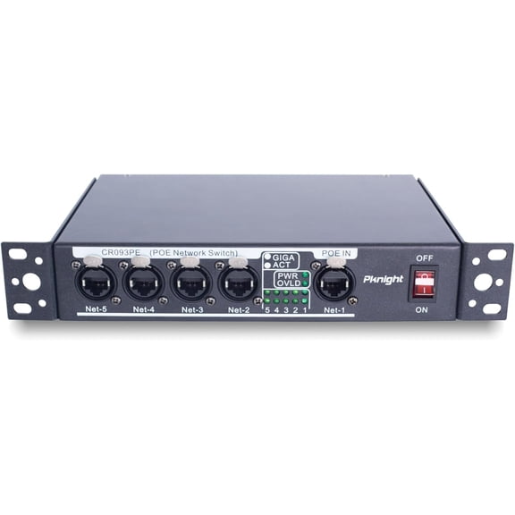 Pknight Stage Signal etherCON Network Switch POE Available