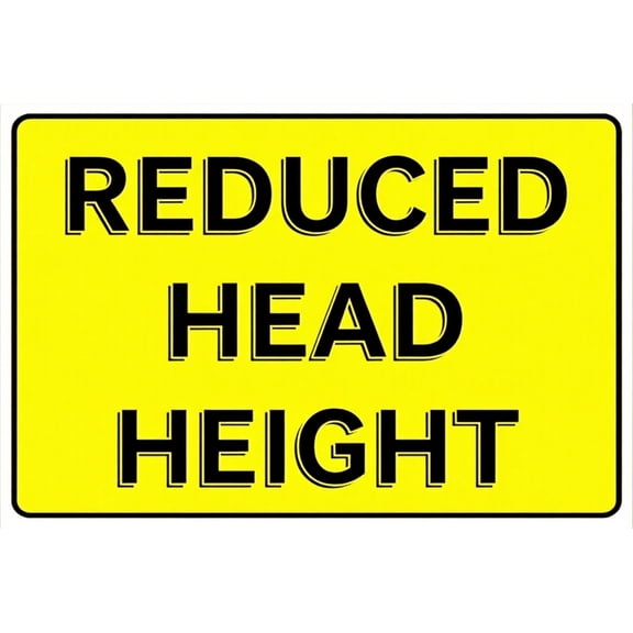 Placards Of Metal Reduced Head Height Sign - 8"x12" Aluminum Metal Warning Sign, UV Resistance Waterproof Easy To Install for House Business, Low Ceiling Area