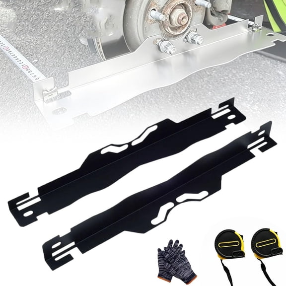 Placas De Alineación para Carro, Car Alignment Tool Kit, Front End Alignment Tool, Toe Plates Wheel Alignmenttools Automotive, Heavy Duty Stainless Steel Toe Alignmentplates with Tape Measure