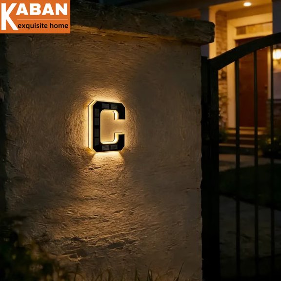 Placas de dirección LED con energía solar, con combinación de letras y números, para hogares y clubes