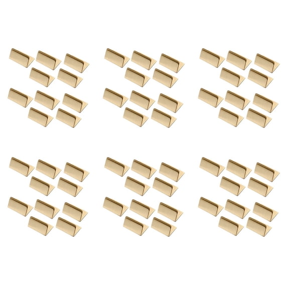Place Card Holders Brass 60Pcs Wide Size Vintage Table Card Holder Antique Small Table Card Stands Memo Price Tags,60x Place Card Holders,Copper Color