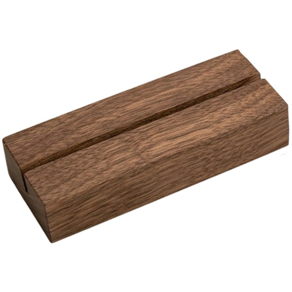 Place Card Holders for Tables, Wooden Menu Holder Stand Walnut Label Display Rack Food Price & Dish Name Card Holder for Wedding