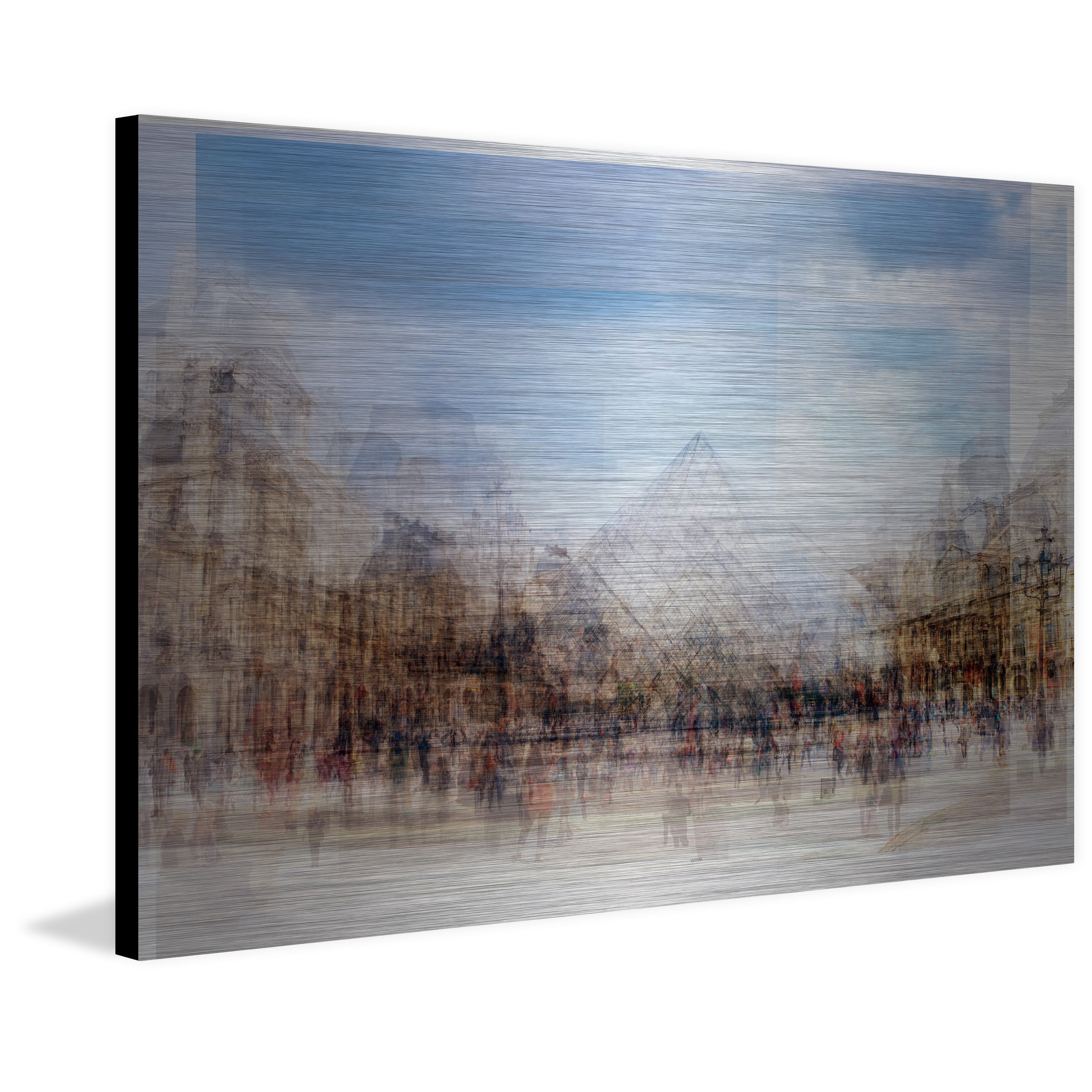 "Place Des Artistes" Painting Print on Brushed Aluminum