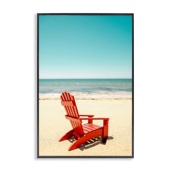 Stupell Industries Place For Dreams Beach Black Framed Giclee Art, design by Elena Chukhlebova
