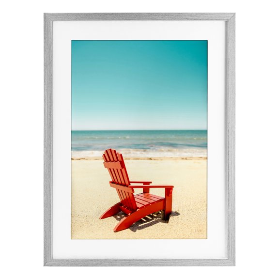 Stupell Industries Place For Dreams Beach Gray Framed Print Under Glass, design by Elena Chukhlebova