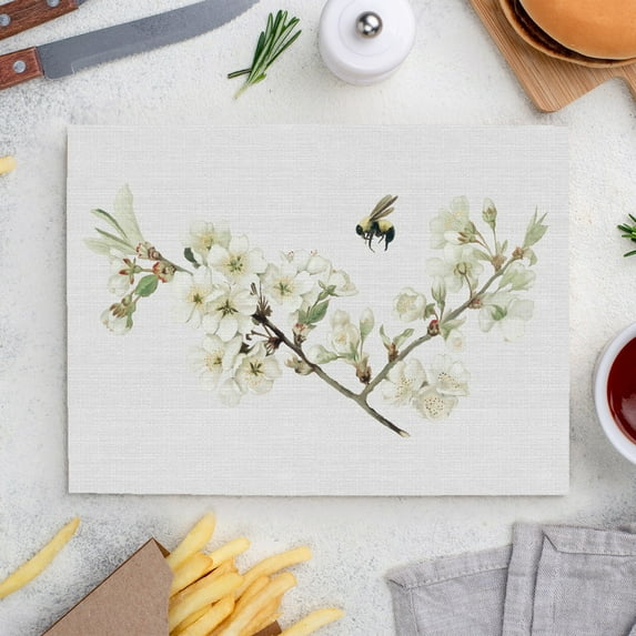 Place Mats Set,Decorative Table Place Mats For For In Door Dinning,Heat Insulation Stain Resistant Table Mats(Flower)