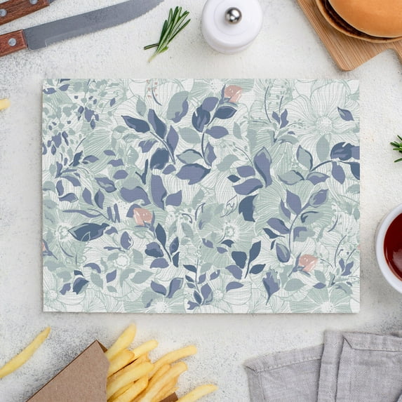 Place Mats Set,Decorative Table Place Mats For For In Door Dinning,Heat Insulation Stain Resistant Table Mats(Leaf)