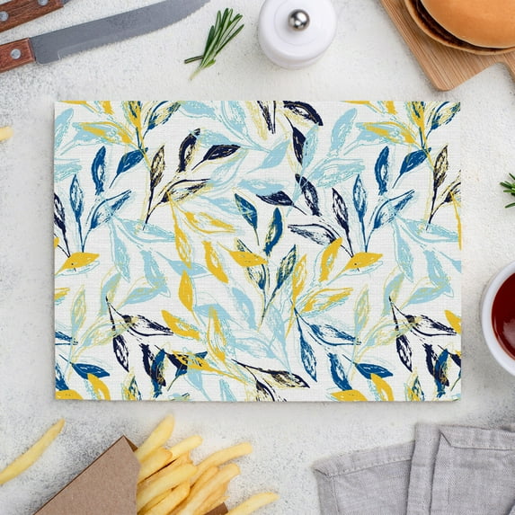 Place Mats Set,Decorative Table Place Mats For For In Door Dinning,Heat Insulation Stain Resistant Table Mats(Leaf)