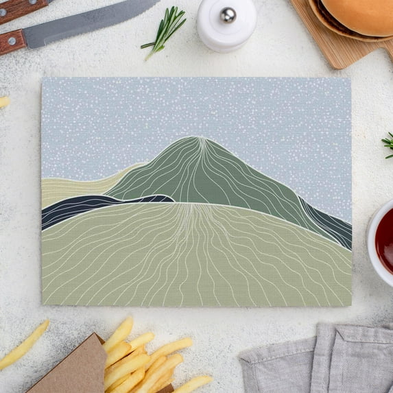 Place Mats Set,Decorative Table Place Mats For For In Door Dinning,Heat Insulation Stain Resistant Table Mats(Mountains)