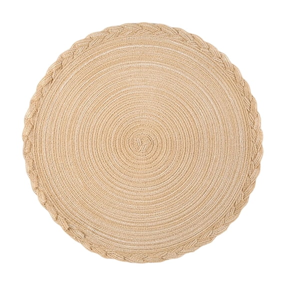 Place Mats for Dining Tables Round Woven Washable Heat Resistive Non-Slide Placemats for Home Kitchen Table Mats
