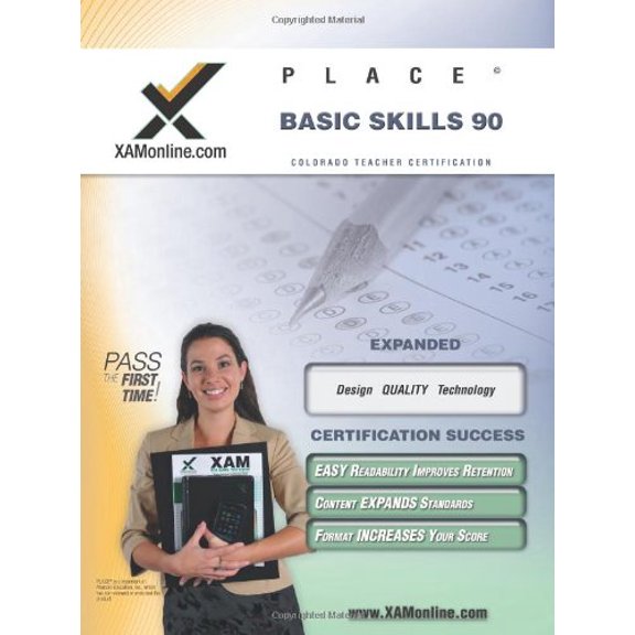 Pre-Owned Place Place Basic Skills 90 Teacher Certification Test Prep Study Guide, (Paperback)