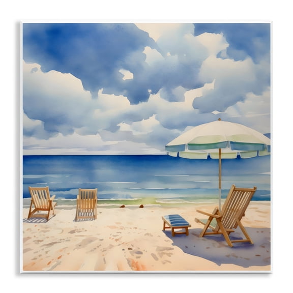 Stupell Industries Place To Relax Beach View Wall Plaque Art, design by LSR Design Studio, 12 x 12