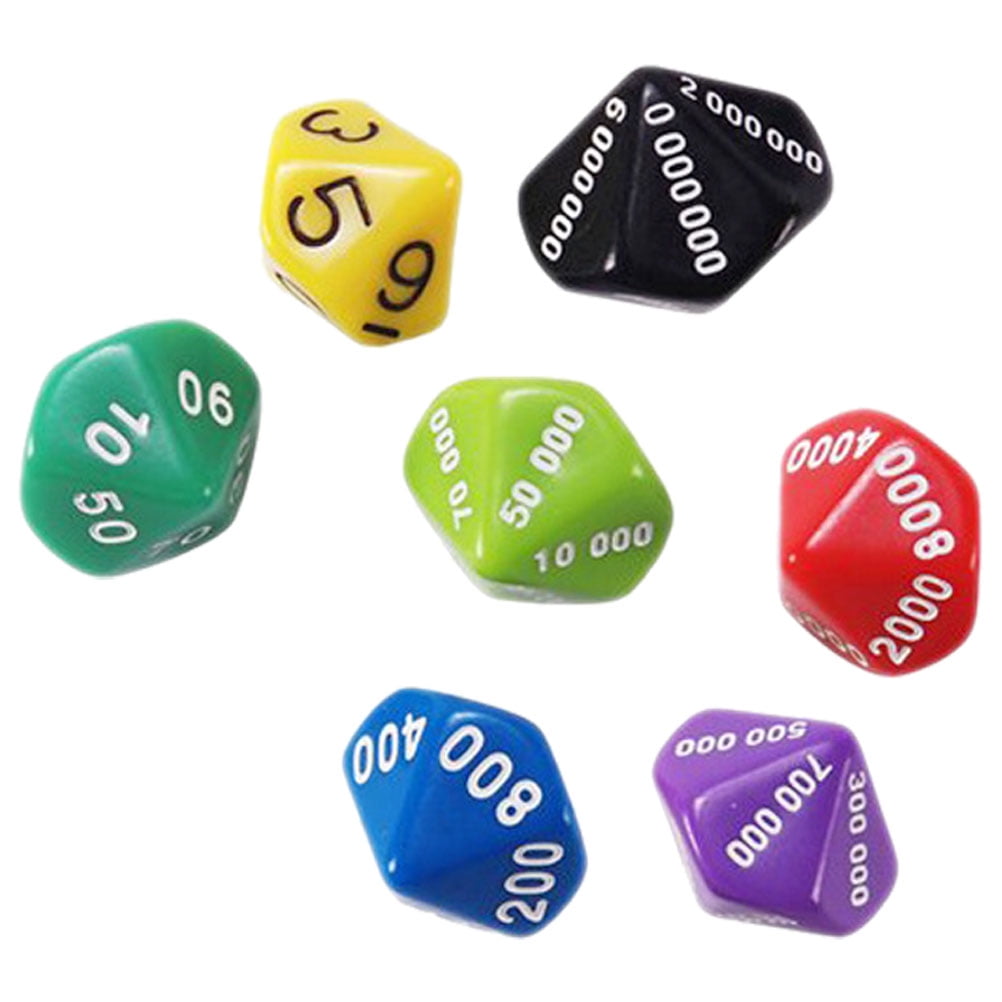 Place Value Bulk Family Gathering Kids' Educational Dices 6 Pcs