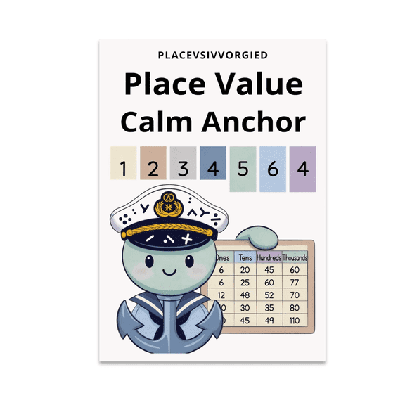 Place Value Calm Anchor Chart - Classroom Decor - 13x19 Poster Print